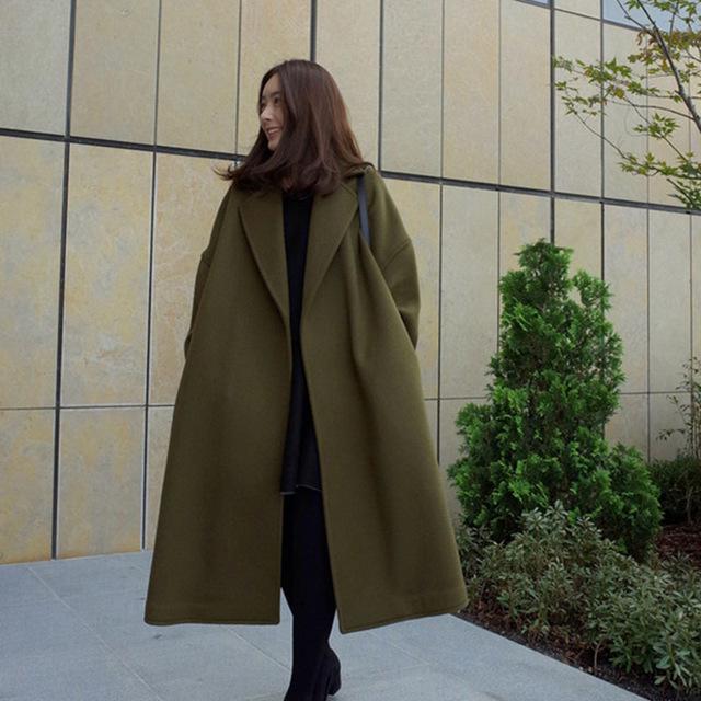 Hot Women Solid Long Coat Cotton Overcoat Loose Winter Autumn Outwear Trench Coats CGU 88 TrackingMore