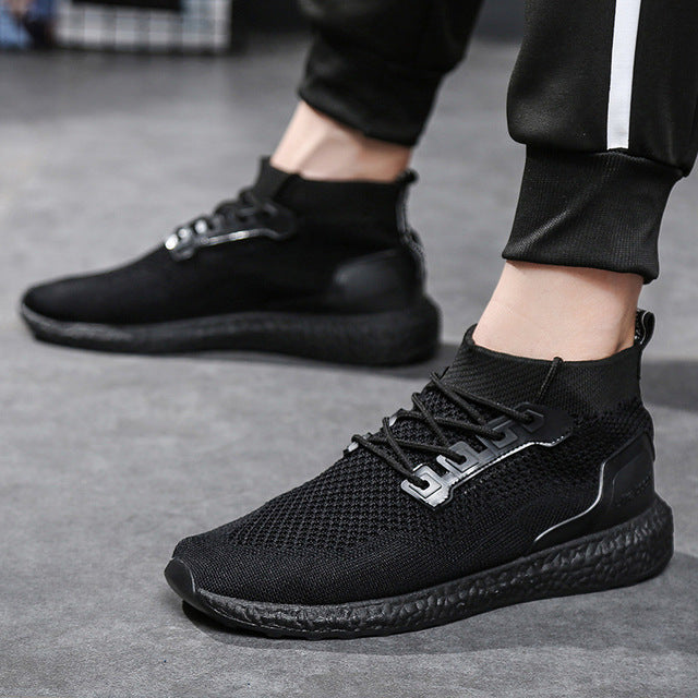 Summer Men Socks Sneakers Beathable Mesh Male Casual Shoes Lace up Sock Shoes Loafers Boys Super Light Sock Trainers Size 39-46 TrackingMore