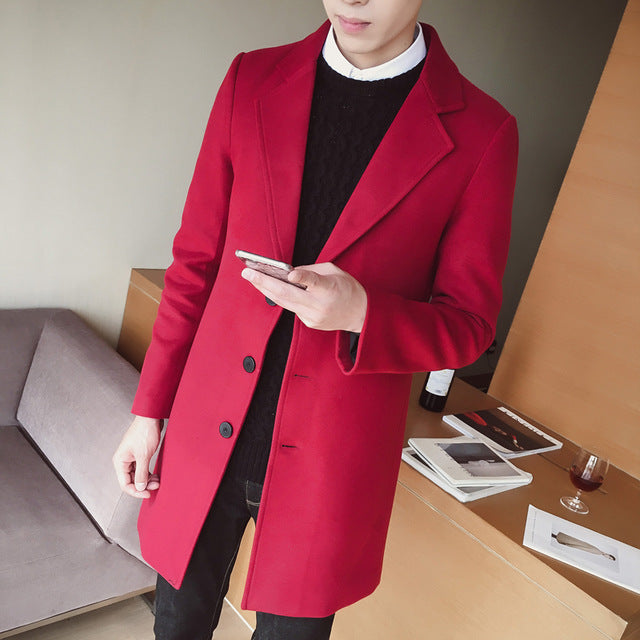 Man Classic Fashion Trench Coats 2018 Black Red Army 5XL Men Long Trench Slim Fit Overcoat Men Coats Fashion Trench Outerwear TrackingMore